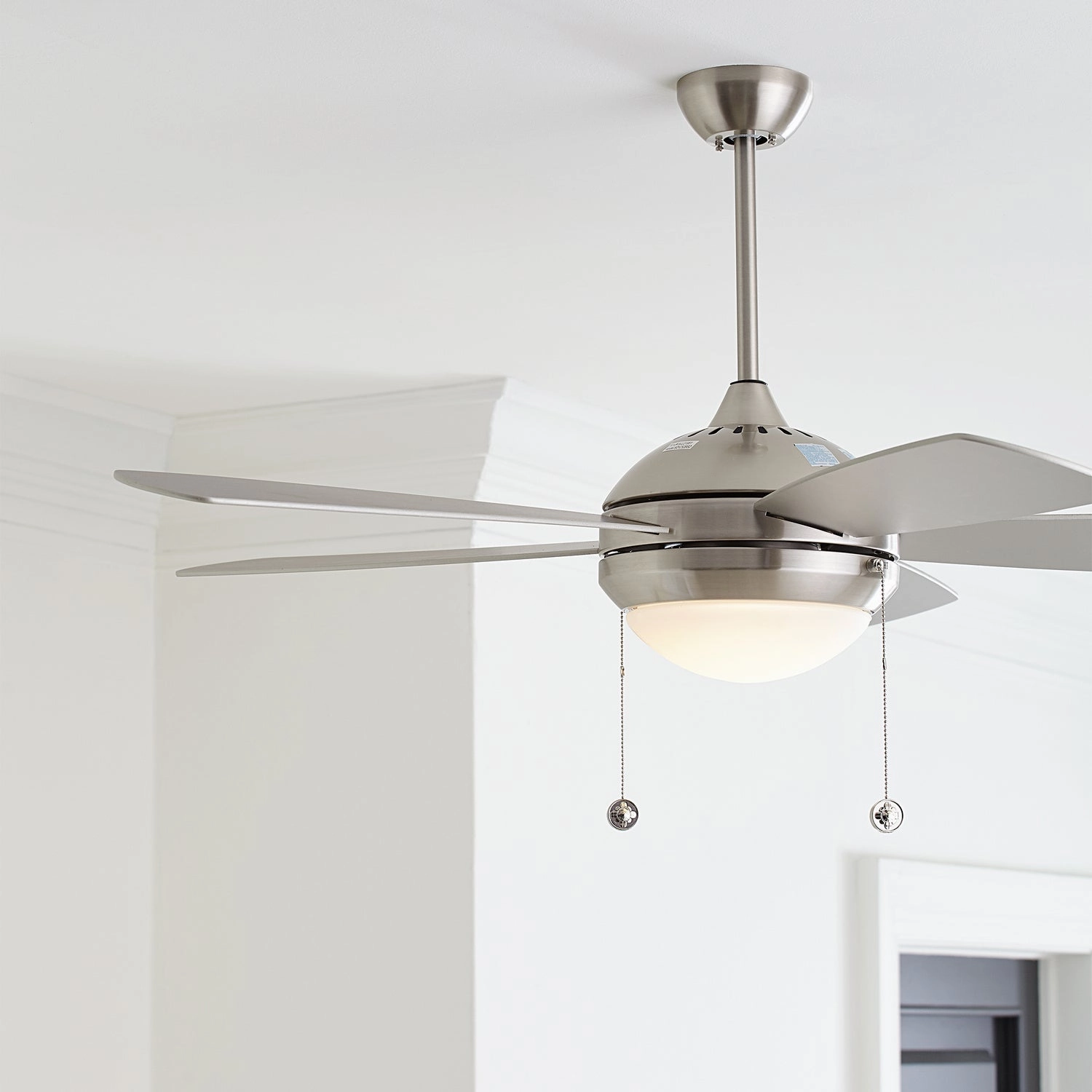 Discus 52" Ceiling Fan Brushed Steel