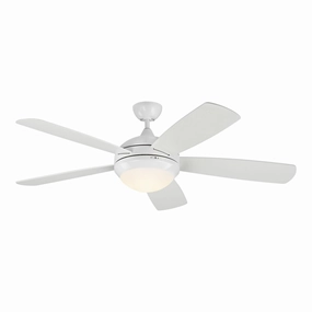 Discus 52" Ceiling Fan Matte White home cooling fans in medium size
