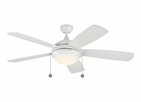 Discus 52" Ceiling Fan White compact medium fans for desks and counters