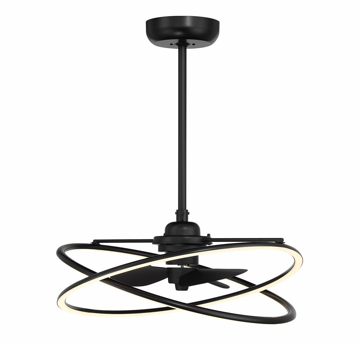 Dorado LED Fan D'Lier Matte Black decorative fandeliers with lights