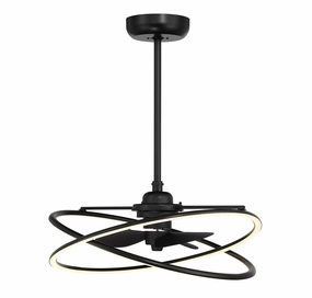 Dorado LED Fan D'Lier Matte Black decorative fandeliers with lights