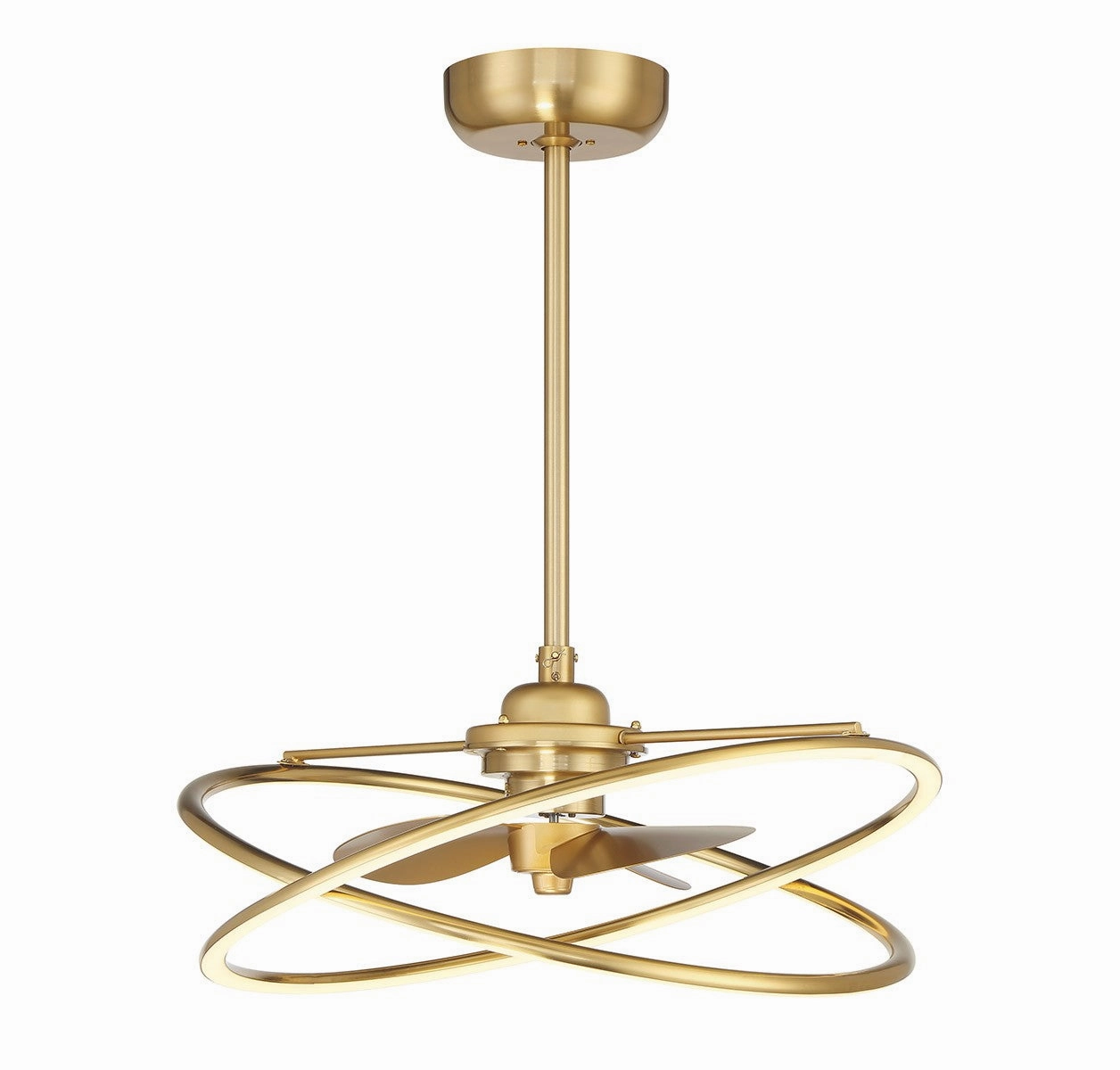 Dorado LED Fan D'Lier Warm Brass decorative fandeliers with lights