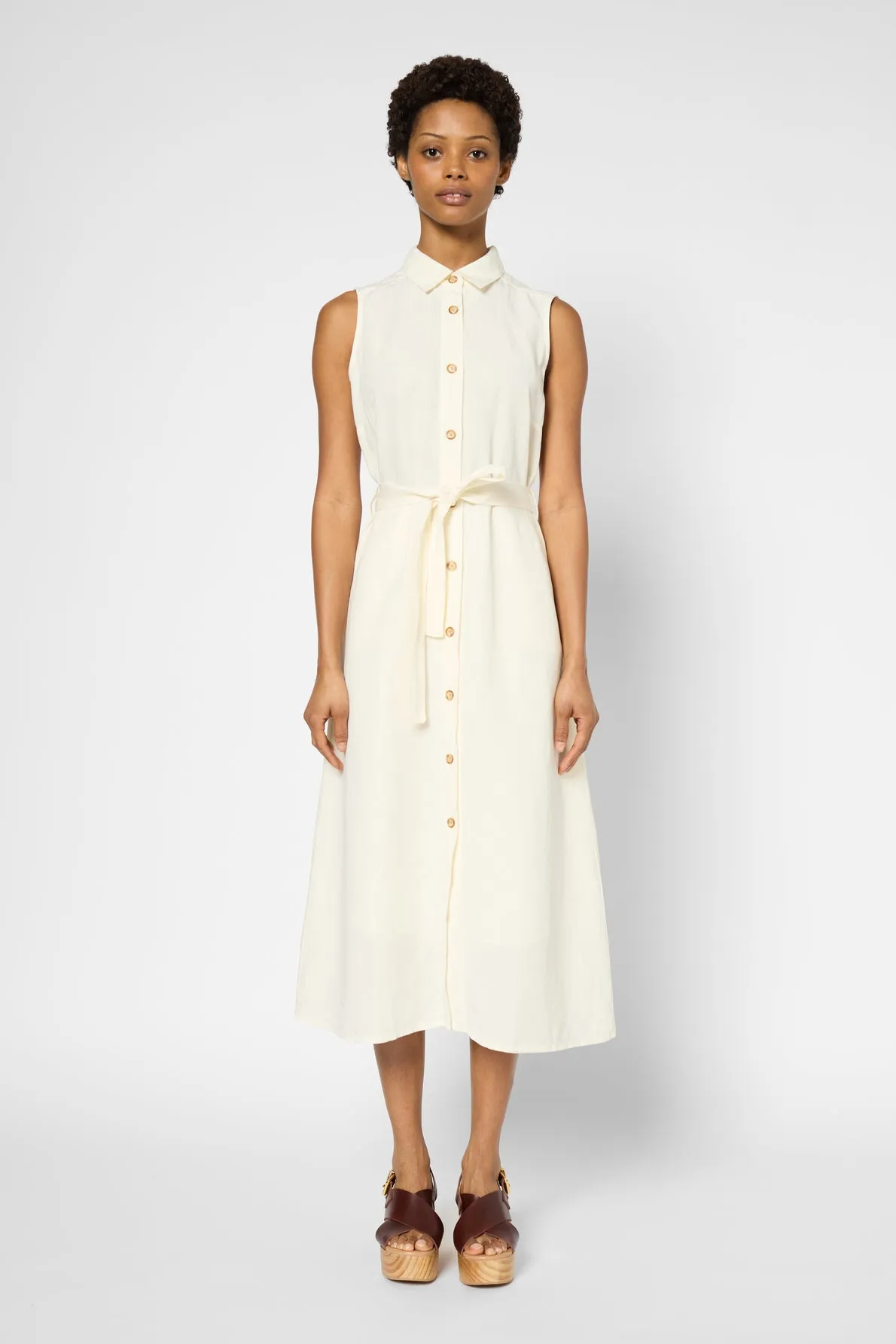 Dress Perla Dbr27b092 Ecru Clothing_Gerard-Darel