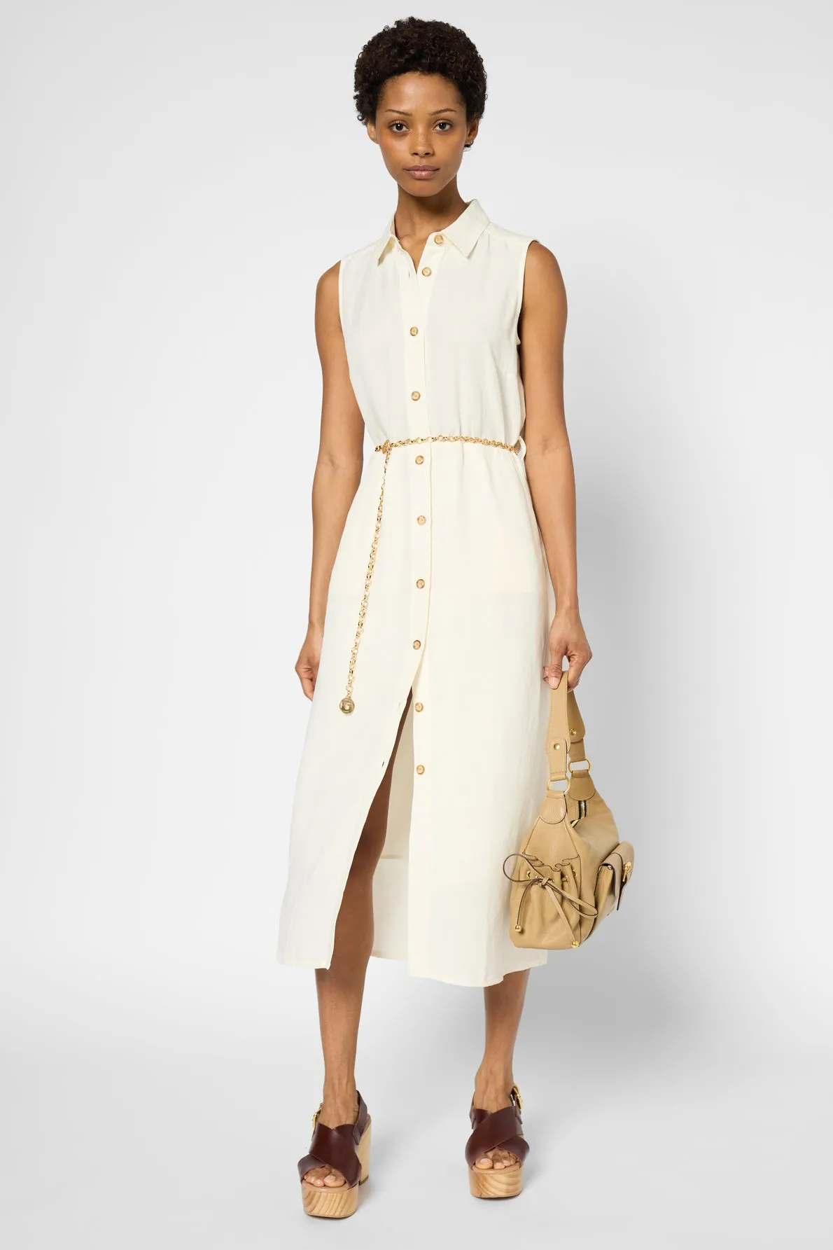 Dress Perla Dbr27b092 Ecru Clothing_Gerard-Darel