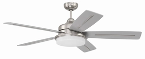 Drew 54"Ceiling Fan Brushed Polished Nickel compact medium fans for desks and counters