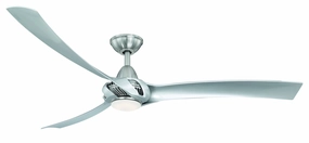 Droid XL 62"Ceiling Fan Nickel medium electric fans for multi-room use