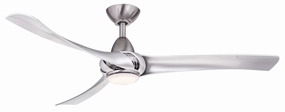 DroidLED 52"Ceiling Fan Nickel portable medium fans with handle design