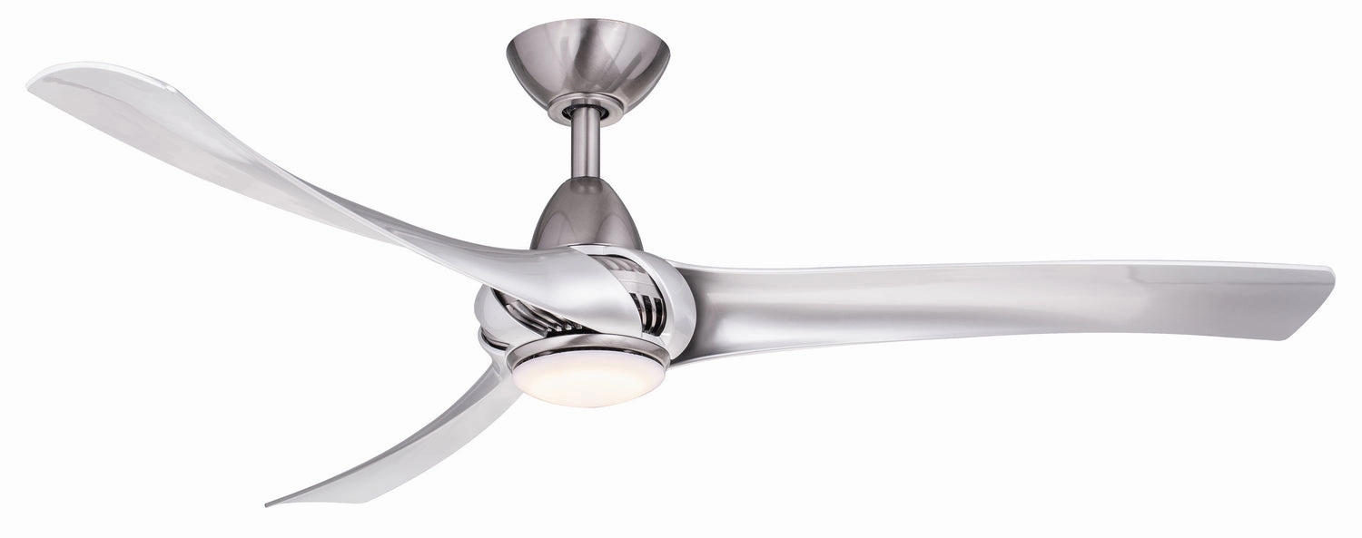 DroidLED 52"Ceiling Fan Nickel portable medium fans with handle design
