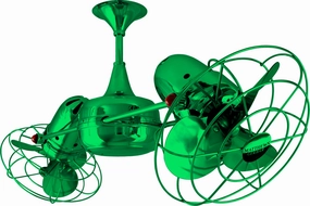 Duplo-Dinamico 36"Ceiling Fan Green small electric fans for personal cooling