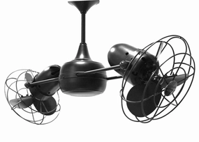Duplo-Dinamico 36"Ceiling Fan Matte Black quiet small fans for desk or nightstand