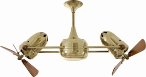 Duplo-Dinamico 36"Ceiling Fan Polished Brass small electric fans for personal cooling