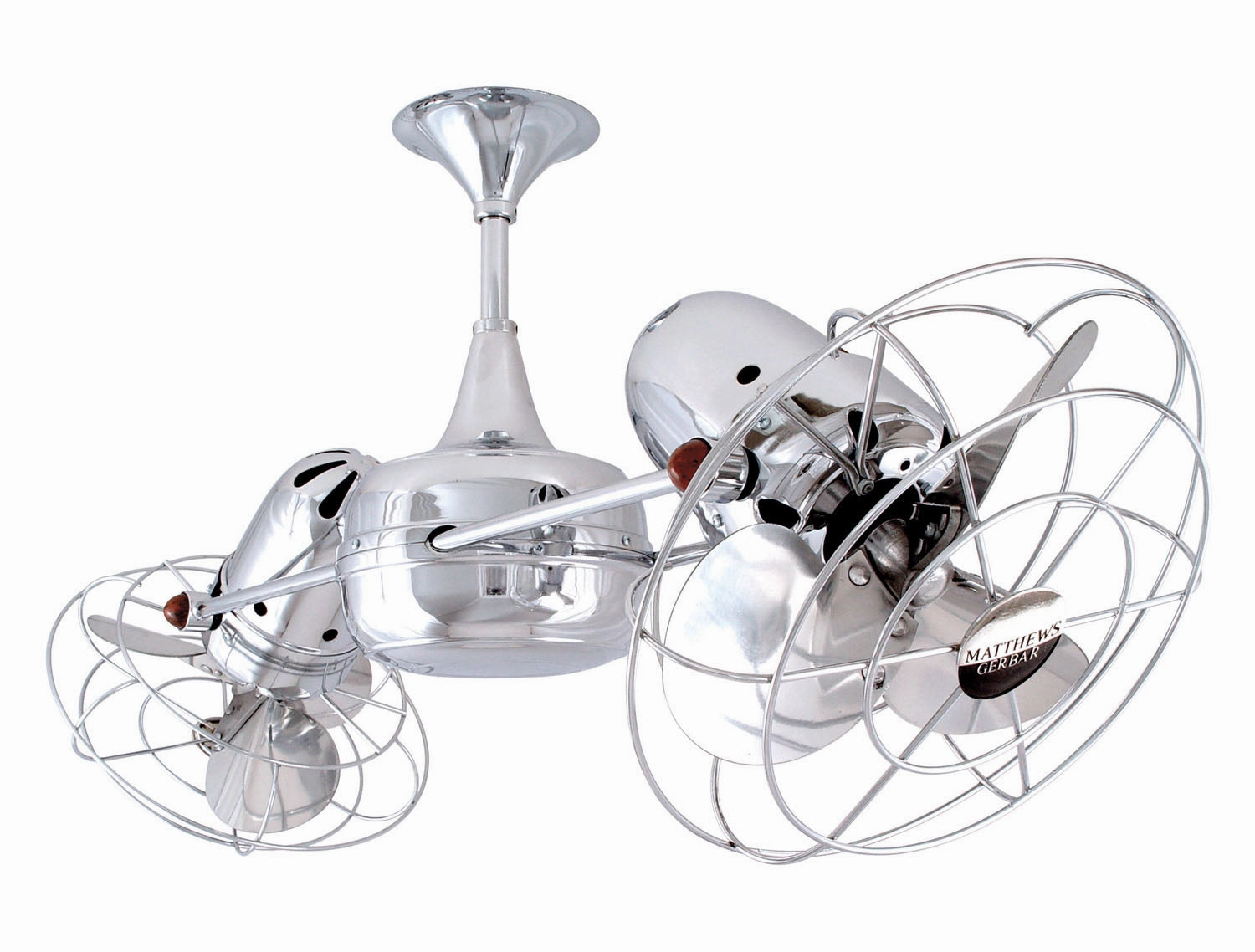 Duplo-Dinamico 36"Ceiling Fan Polished Chrome quiet small fans for desk or nightstand