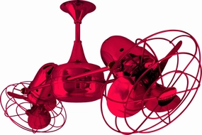 Duplo-Dinamico 36"Ceiling Fan Red small electric fans for personal cooling