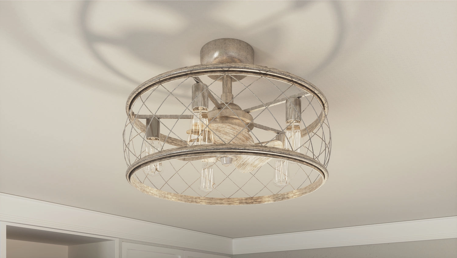 Dury Five Light Fandelier Century Silver Leaf