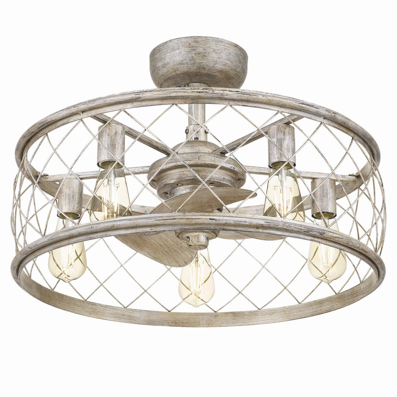 Dury Five Light Fandelier Century Silver Leaf