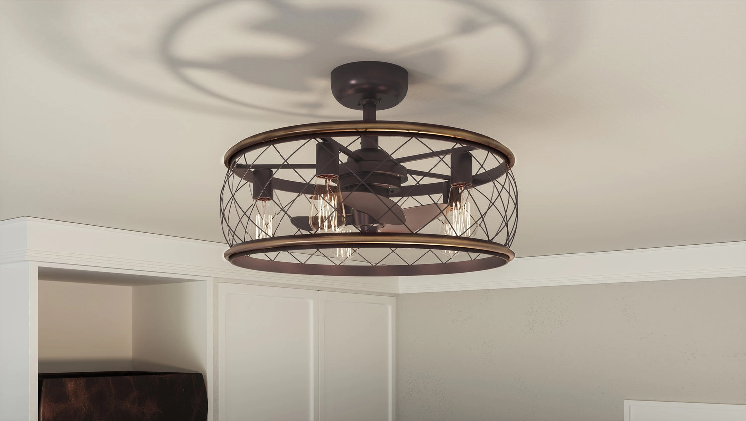 Dury Five Light Fandelier Palladian Bronze