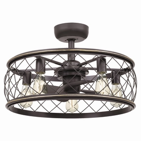 Dury Five Light Fandelier Palladian Bronze small electric fans for personal cooling