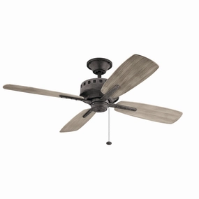 Eads 52"Ceiling Fan Weathered Zinc quiet medium fans for living room use