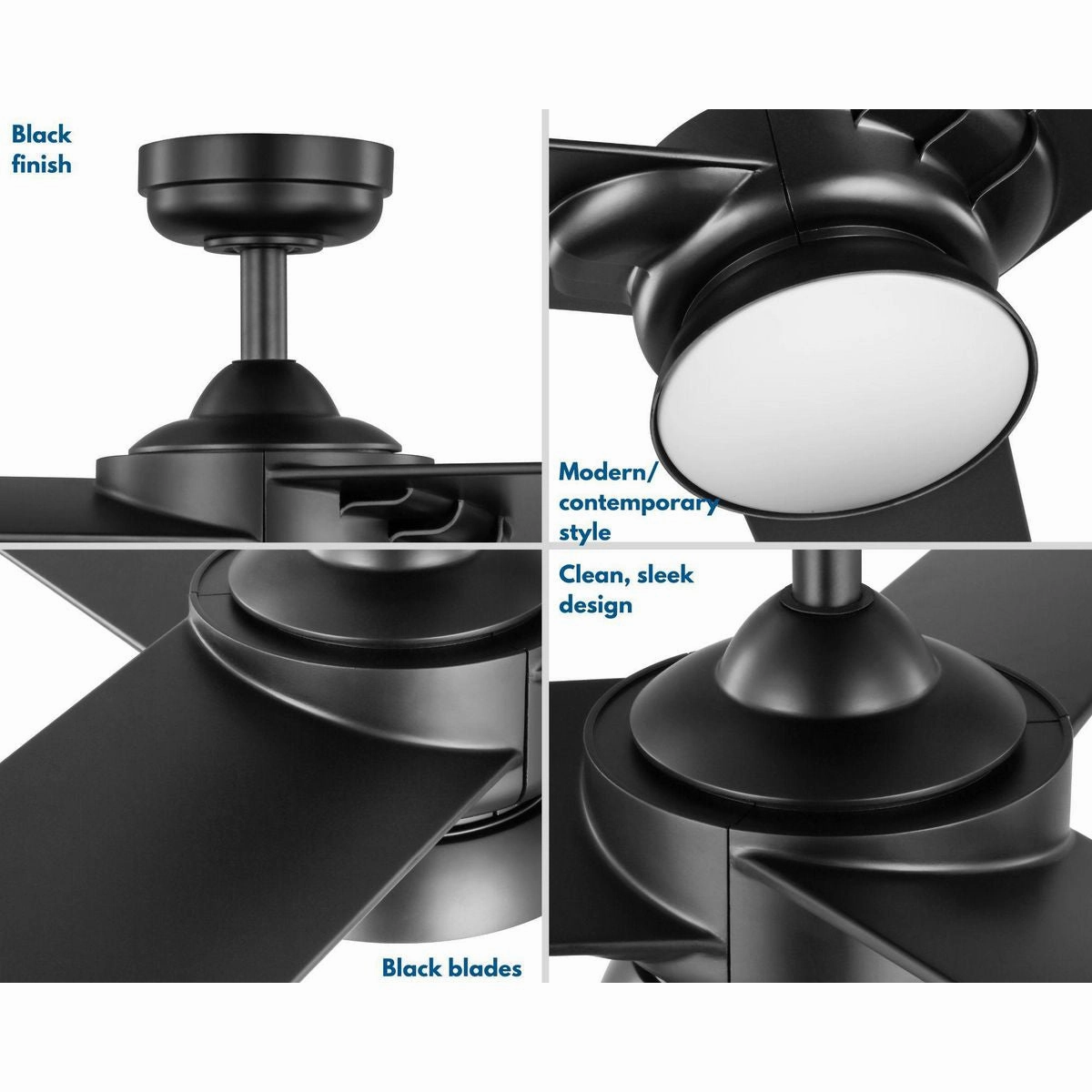 Edwidge 52"Ceiling Fan Matte Black