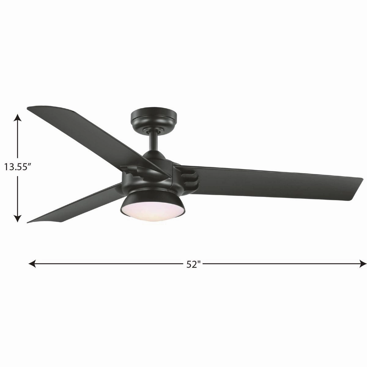 Edwidge 52"Ceiling Fan Matte Black