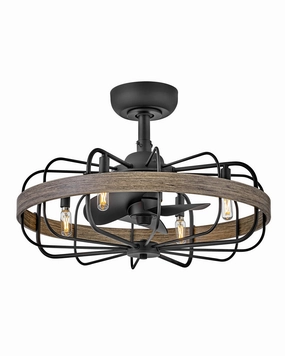 Eli 22" LED Fandelier Matte Black decorative fandeliers with lights