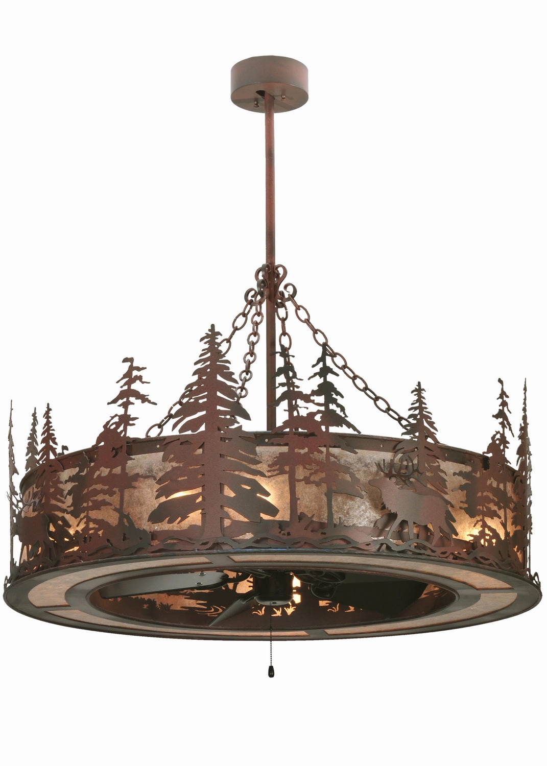 Elk At Dusk Eight Light Chandelier decorative fandeliers with lights
