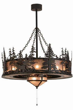 Elk Through The Trees 11 Light Chandel-Air decorative fandeliers with lights
