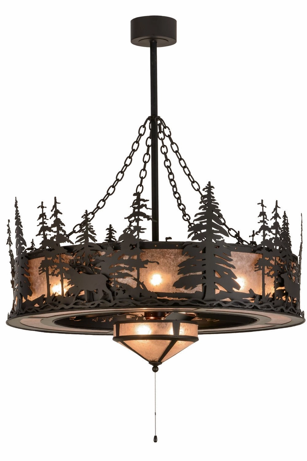 Elk Through The Trees 11 Light Chandel-Air decorative fandeliers with lights