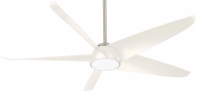 Ellipse 60"Ceiling Fan Brushed Nickel/White portable medium fans with handle design