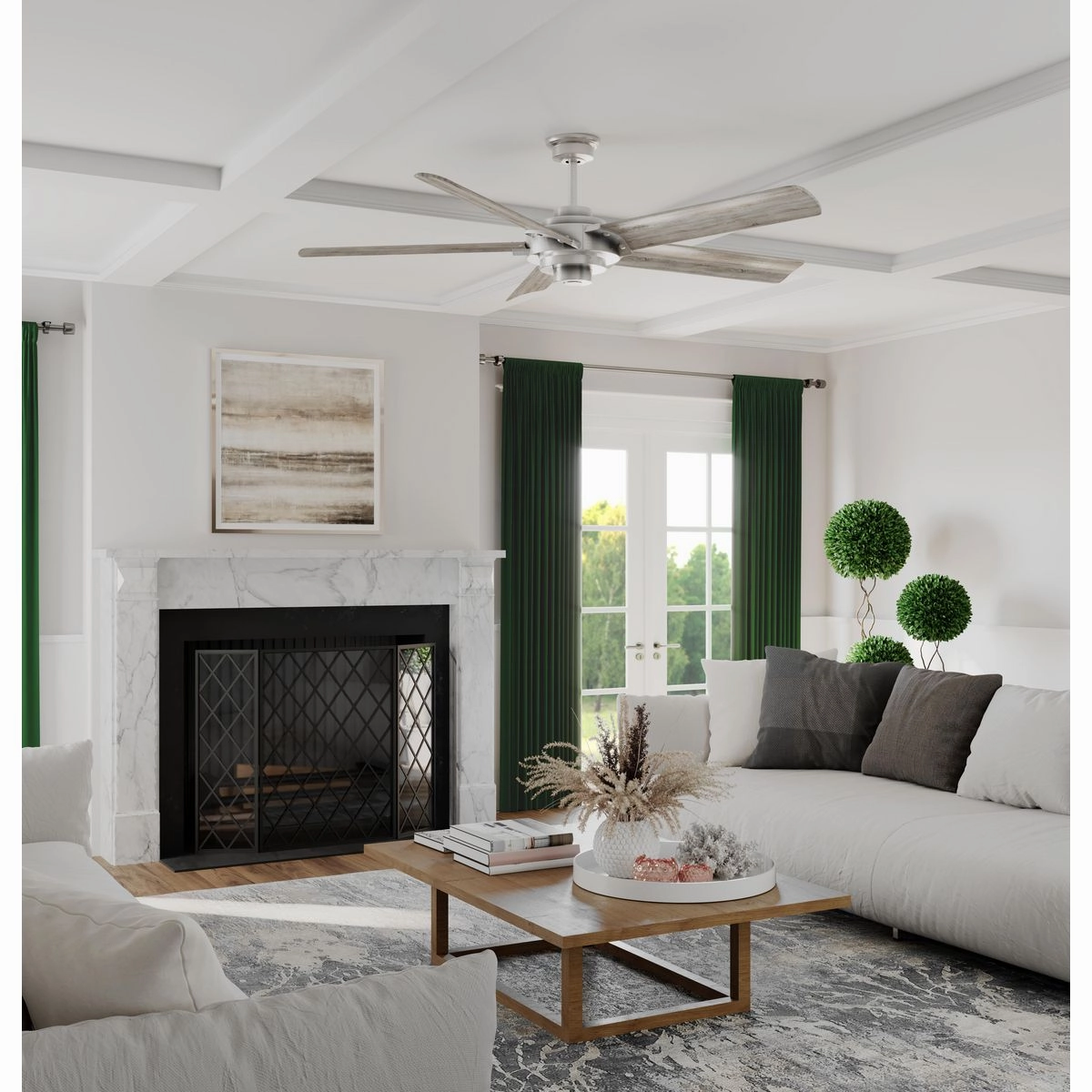 Ellwood 68"Ceiling Fan Brushed Nickel