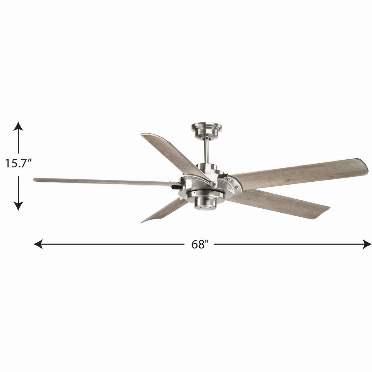 Ellwood 68"Ceiling Fan Brushed Nickel