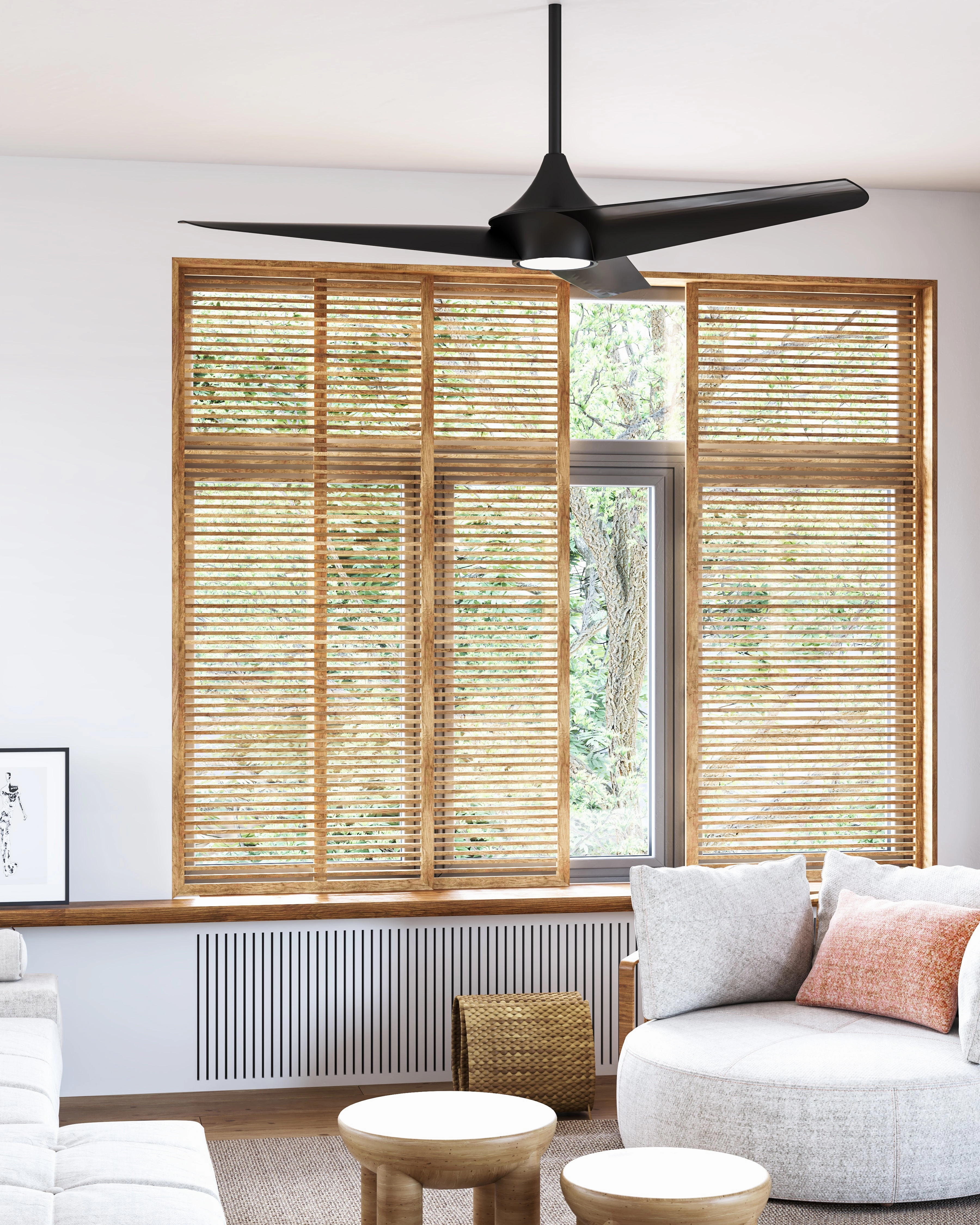 Emiko 56"Ceiling Fan Matte Black