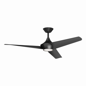 Emiko 56"Ceiling Fan Matte Black energy-efficient medium fans with remote