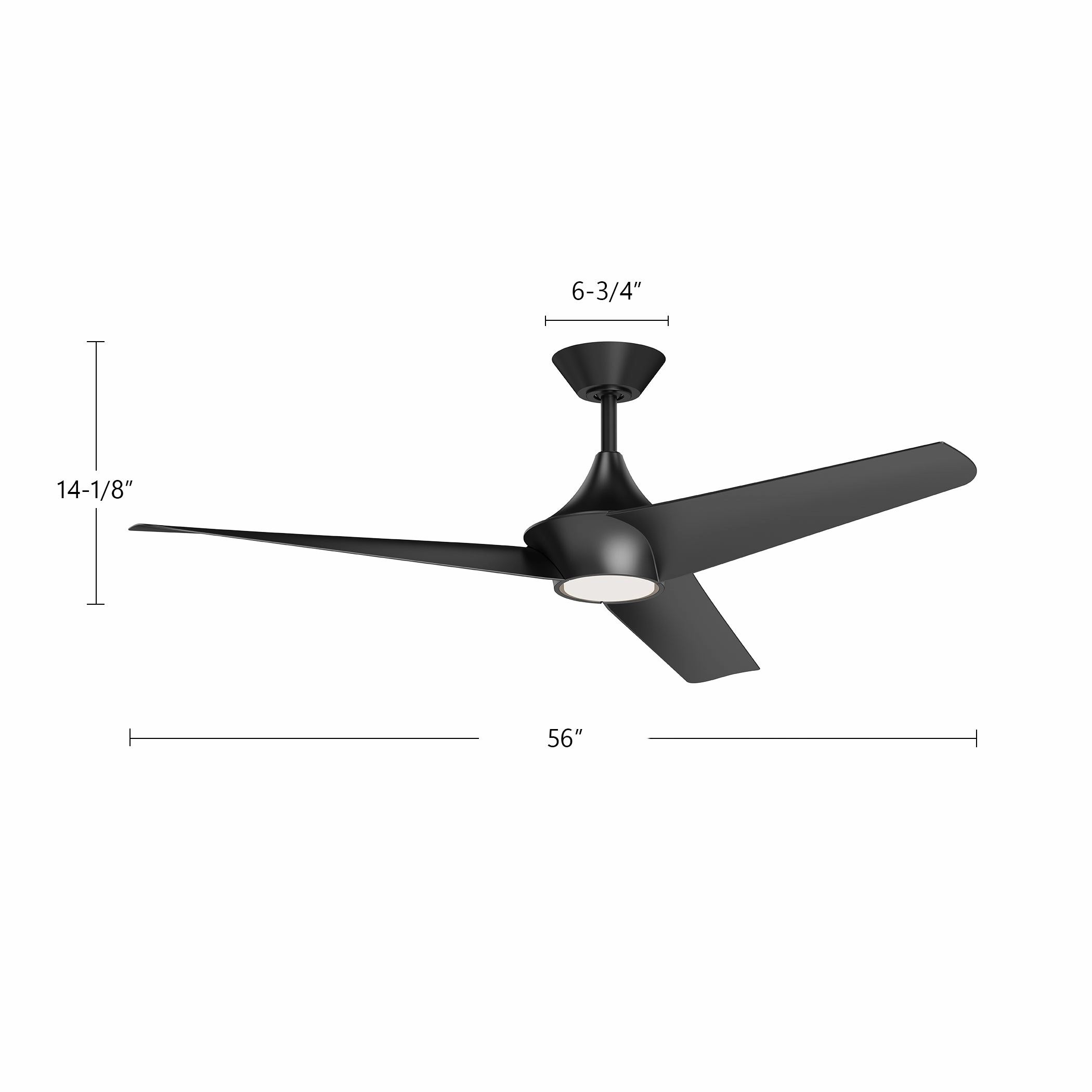 Emiko 56"Ceiling Fan White