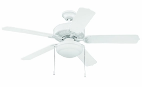 Enduro Plastic with Light Kit 52"Ceiling Fan White affordable medium fans for summer