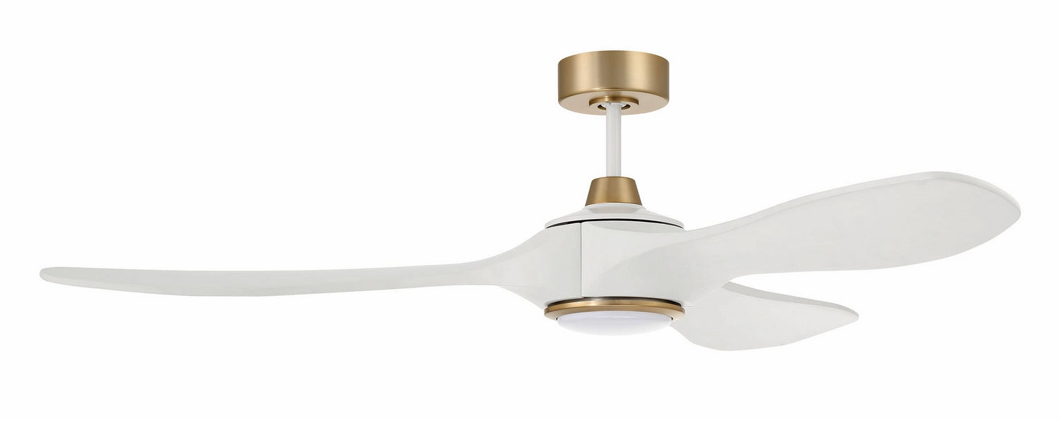 Envy 60 60"Ceiling Fan White/Satin Brass home cooling fans in medium size