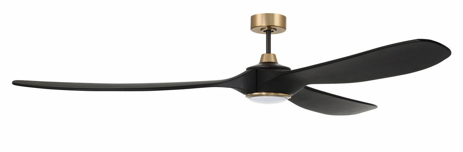 Envy 72 72"Ceiling Fan Flat Black/Satin Brass affordable medium fans for summer