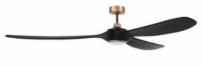 Envy 72 72"Ceiling Fan Flat Black/Satin Brass affordable medium fans for summer