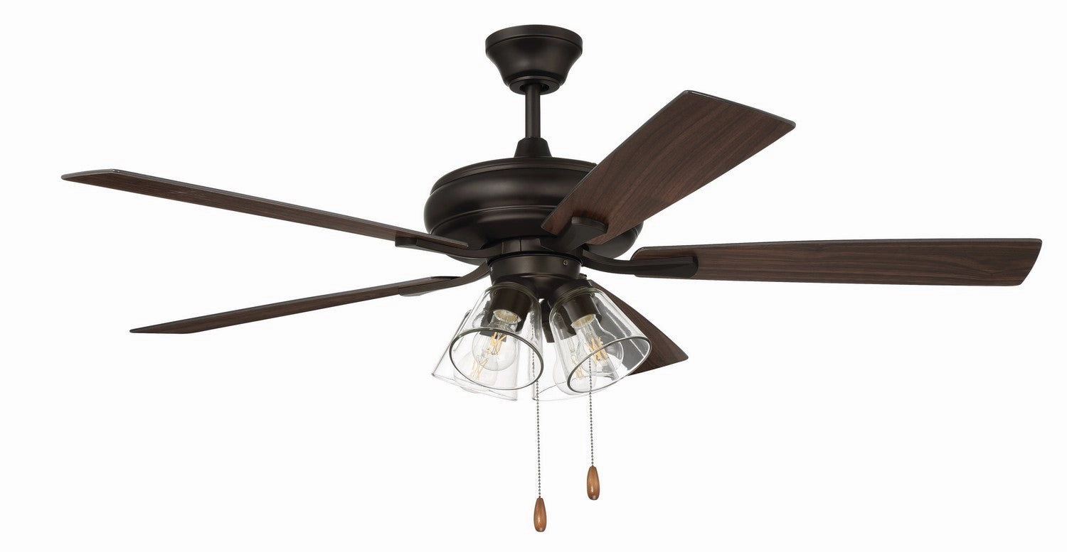 Eos Clear 4 Light 52"Ceiling Fan Espresso medium electric fans for multi-room use