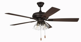Eos Clear 4 Light 52"Ceiling Fan Espresso medium electric fans for multi-room use