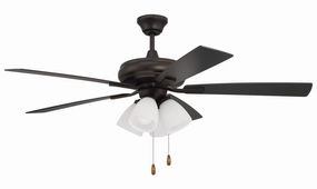 Eos Frost 4 Light 52"Ceiling Fan Espresso modern medium fans for everyday cooling