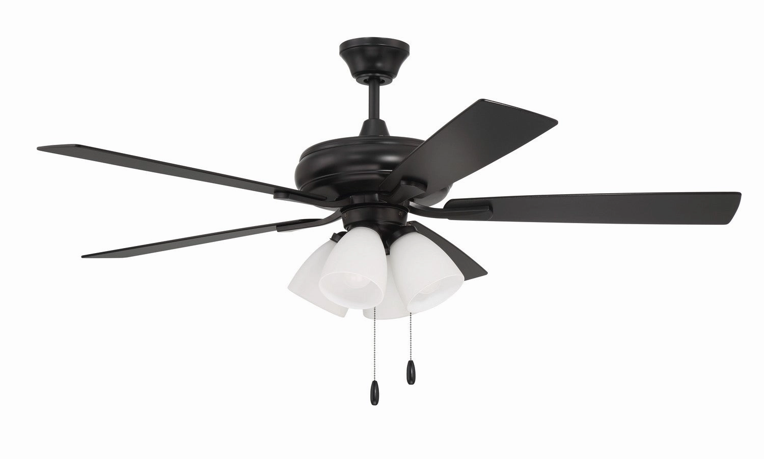 Eos Frost 4 Light 52"Ceiling Fan Flat Black versatile medium fans for any space