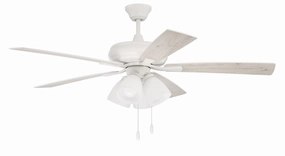 Eos Frost 4 Light 52"Ceiling Fan White medium electric fans for multi-room use