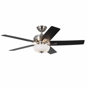 Erikson 52"Ceiling Fan Brushed Nickel energy-efficient medium fans with remote