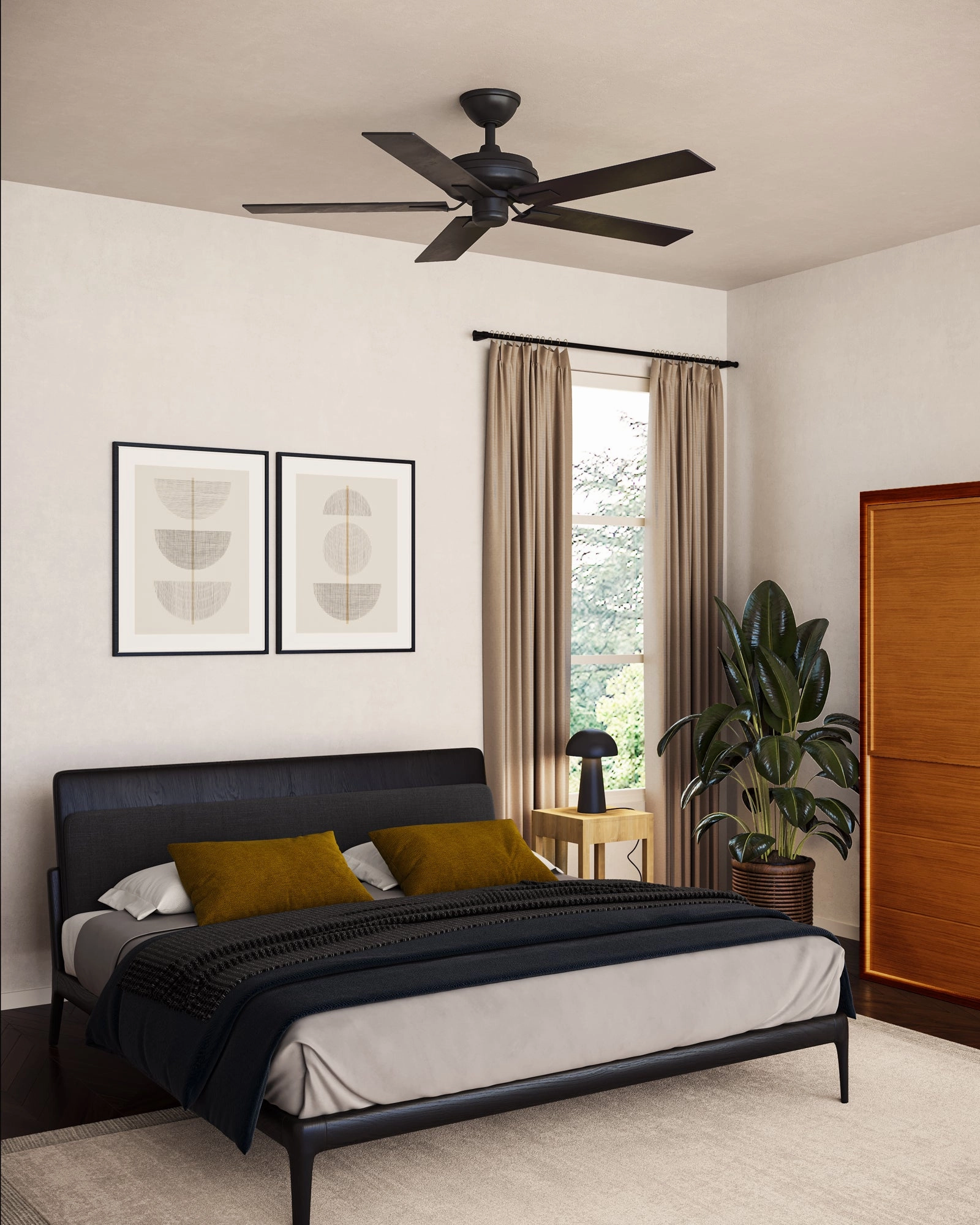 Erikson 52"Ceiling Fan Matte Black