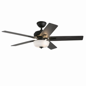 Erikson 52"Ceiling Fan Matte Black modern medium fans for everyday cooling