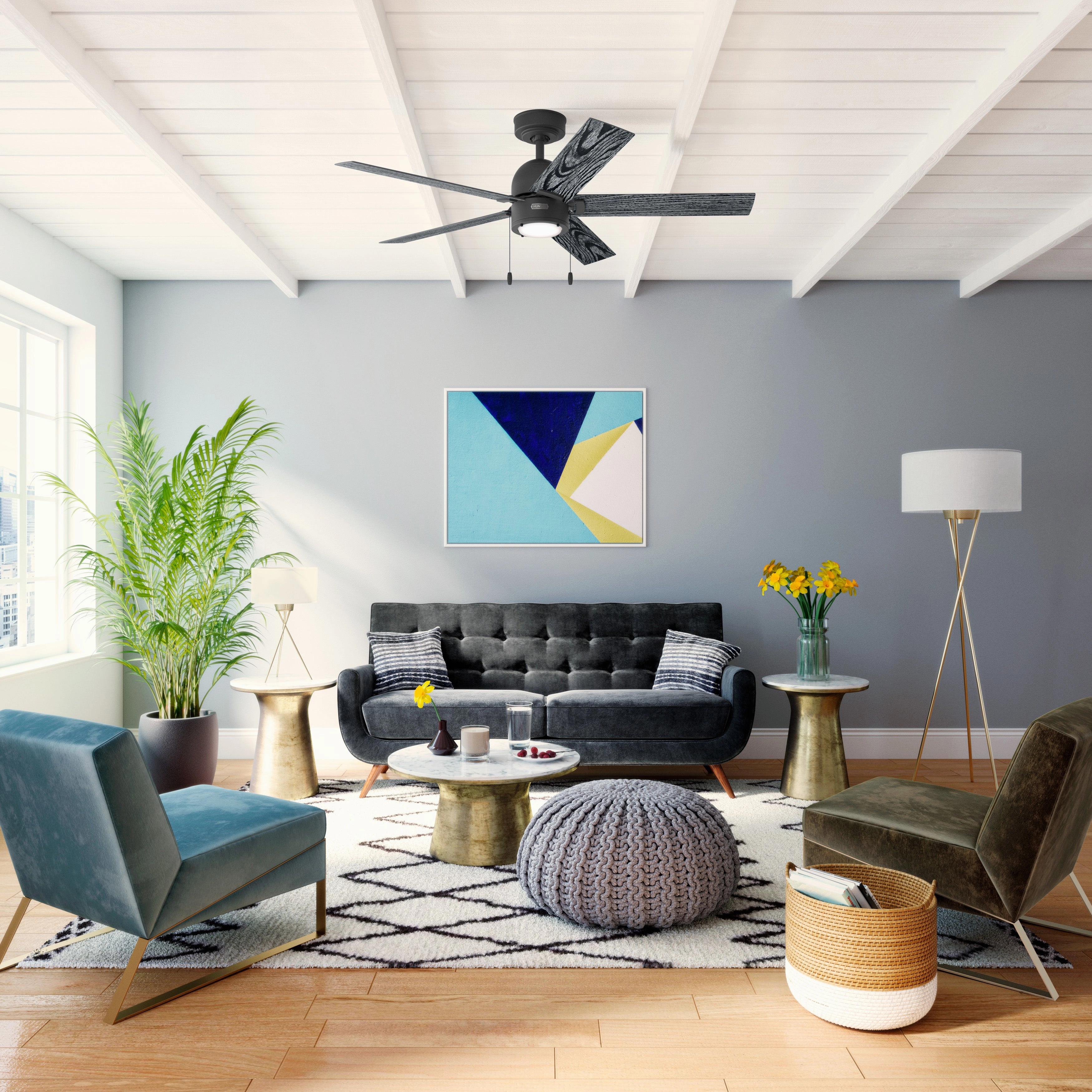 Erling 52"Ceiling Fan Matte Black