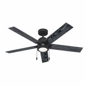 Erling 52"Ceiling Fan Matte Black medium size fans for home ventilation