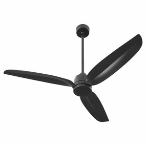 Exodus 58"Patio Fan Matte Black compact medium fans for desks and counters
