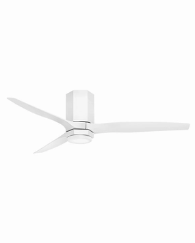 Facet 52"Ceiling Fan Matte White quiet medium fans for living room use